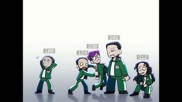 SQUID GAME 3 LINE TRANSFORM - SQUID GAME ANIMATION | GH