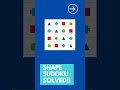SOLVED Shape Sudoku deductive logical thinking #shorts