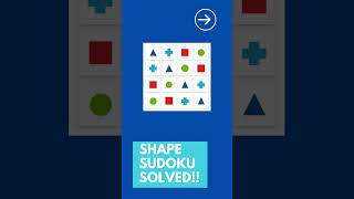 SOLVED Shape Sudoku deductive logical thinking #shorts screenshot 4