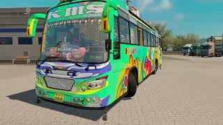 EURO TRUCK SIMULATOR 2 ASHOK LEYLAND V 3.5 KMS  BUS MOD THIRUPPUR TO UDUMALAI