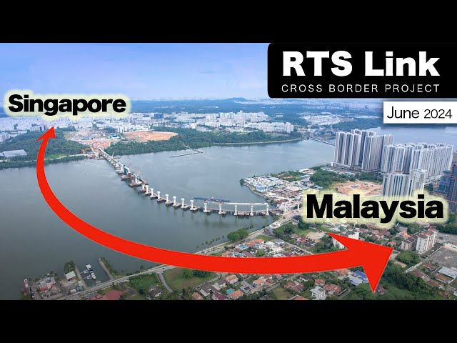 SUPER FAST Progress ! RTS Link Crossing Malaysia Singapore - June '24 class=