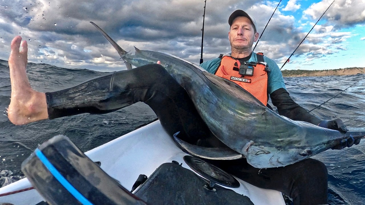 Marlin on a Kayak... Close Call