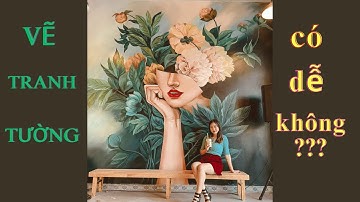 Hướng dẫn VẼ TRANH TƯỜNG 3D đơn giản| Vẽ tranh tường nhà ở SIÊU ĐẸP