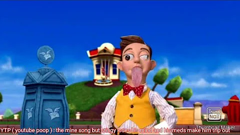 YTP ( youtube poop ) : the mine song but stingy loses his mind and his meds make him trip out