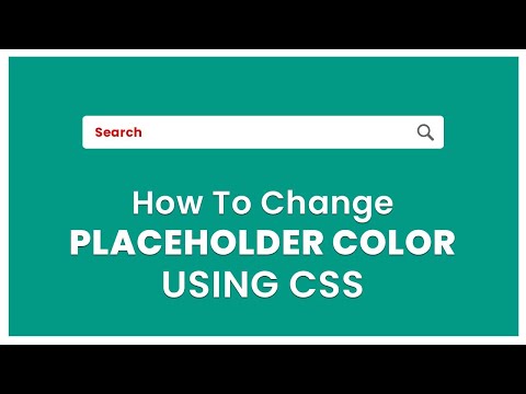 Placeholder color change using css