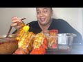 Lobster tails seafood boil with blove’s sauce mukbang