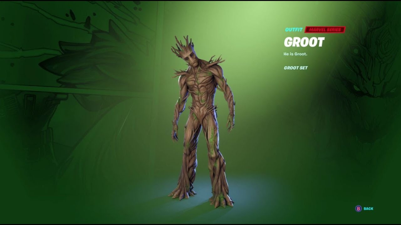 Groot Skin Fortnite (Battle Royale) - YouTube