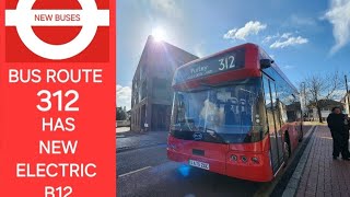 BUS ROUTE 312 HAS NEW ELECTRIC B12.