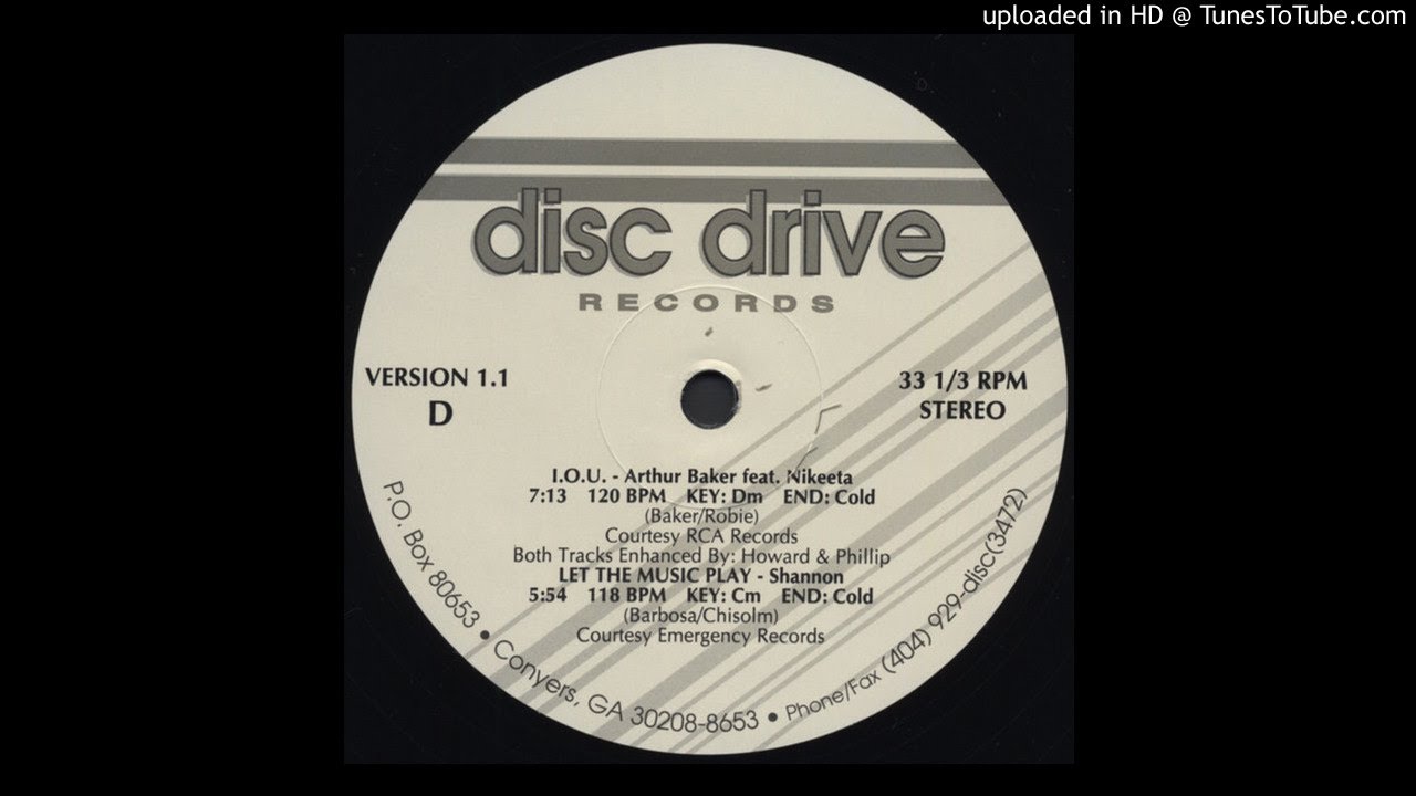 Arthur Baker feat Nikeeta - I.O.U. (Disc Drive Version)