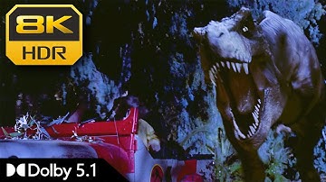 8K HDR • Outrunning a T-Rex (Jurassic Park) • Dolby 5.1