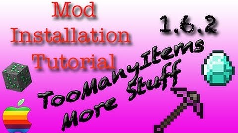  How To Install TooManyItems Mod Minecraft 1.6.2  Tutorial Mac (Voice  Commentary)