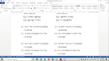 Microwave Passive Filter Project presentation Group H