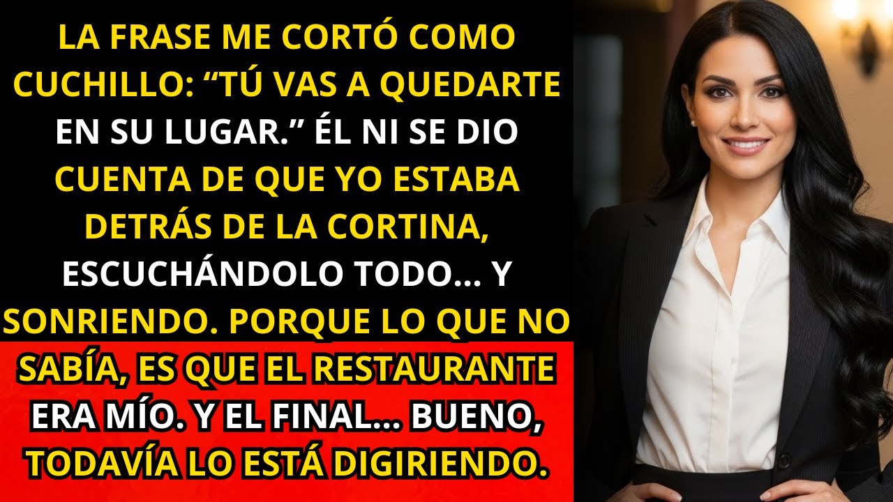 “Tú vas a quedarte en su lugar”, escuché a mi esposo decirle a la mesera — el final de esta