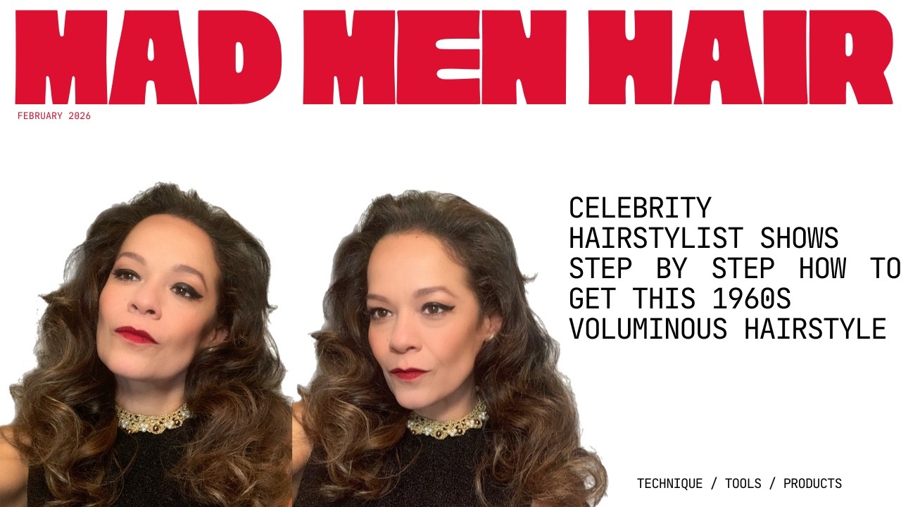 1960s Voluminous Hair Tutorial: Step-by-Step Mad Men Glamour 🍸 #MadMenHair #asmr #hairbyaviva