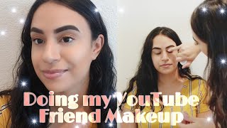 Doing my YouTube Friend's Makeup || Meeting my Best Friend in YouTube