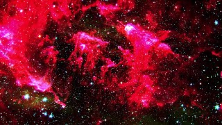 Red Galaxy Nebula – Deep Space OLED Background | 4 Hours (4K 60FPS, No Sound)