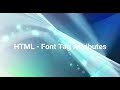 4. Html Font Tag Attributes | 10th CBSE Board | Hindi