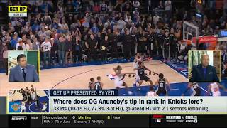 GET UP | OG Anunoby’s Game 4 tip-in game-winner was the most iconic shot in Knicks history - Brian