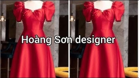 Dạy cắt may | hướng dẫn cách cắt đầm cổ tim vuông tay xếp ly biến kiểu | Hoàng Sơn designer