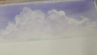 Облака быстро и легко- акварель. Clouds in watercolor. easy