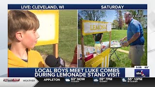 Luke Combs stops at Manitowoc County lemonade stand, tips boys $120