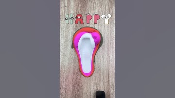 Guess the mixed color #happy #alphabetlore #colormixing #satisfying