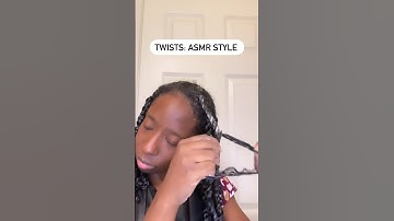 Two-Strand Twists on 3c Hair | ASMR #asmrshorts  #asmrvideos #twostrandtwist #3chair