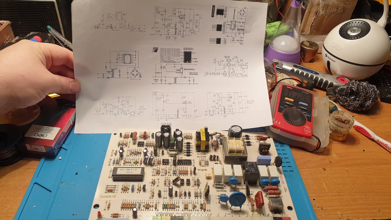 Замена ШИМ TOP255 на TNY278. Ремонт БП водонагревателя. - YouTube