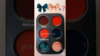 Color Palette / Scarlet Red + Teal Blue + Soft Peach | Peach Tide Ember #colormixing #artshorts