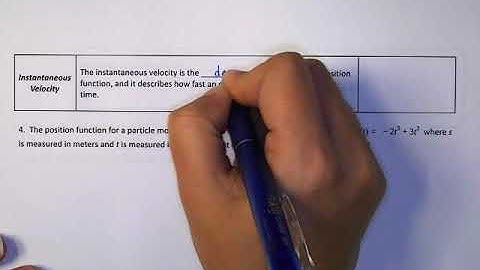 AP Calculus AB Velocity and Other Rates of Change Day 1 Video 2019 2020