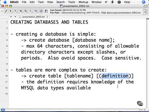 php Tutorial for Beginners 64 Creating Database and Tables - YouTube