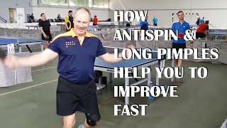 How Antispin & Long Pimples Improve Your Table Tennis Faster
