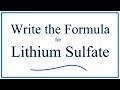 Lithium Sulfate Ion Balancing Concepts