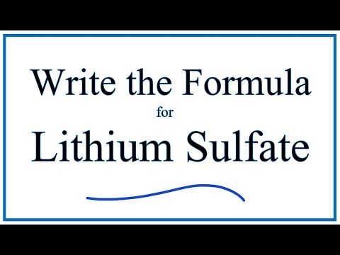 How to Write the Formula for Lithium sulfate