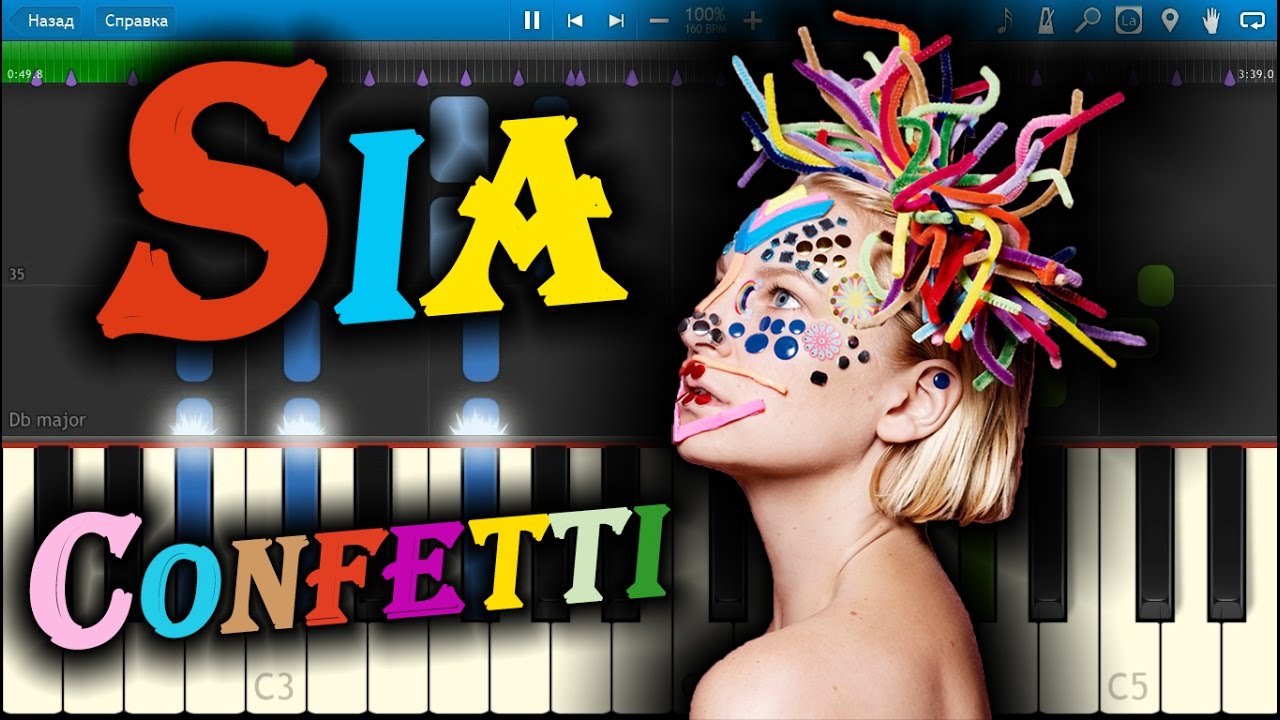 Sia Confetti [Piano Tutorial] Synthesia YouTube