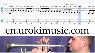 How to Play Trumpet Adele Hello Part#1 Melody School Learn Class Course Tutorial Sheet Music Tabs