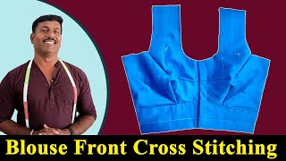 Front Cross Stitching Detailly Explained in Tamil | Front Cup Shape Stitching | Tailor Bro