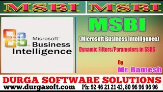 MSBI Tutorial ||online training||Dynamic Filters/Parameters in SSRS by Ramesh