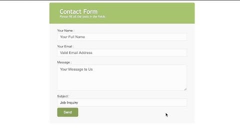 How To Make A Contact Form Using HTML And & CSS | Animated Label Contact Form Design