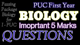 I Year Biology Important Questions  Passing Package 