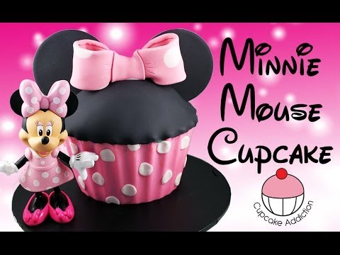 Minnie Mouse Cake! How to Make a Giant Minnie Mouse Cupcake with Cupcake Addiction