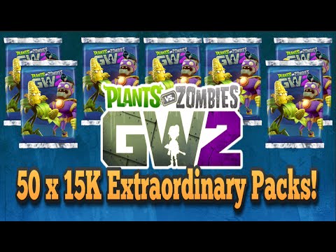 Plants vs. Zombies Garden Warfare 2 - 50 x 15k Extraordinary Packs (750k Pack Opening)