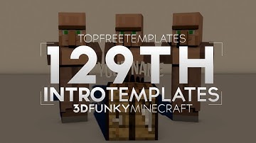FREE Intro Template: 3D Funky Minecraft #129 w/Tutorial