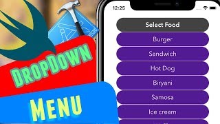 Drop Down Menu (Swift 4.1 / Xcode 9.3)
