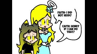 Caith And Faith Vs Cartoon Girl Comics By