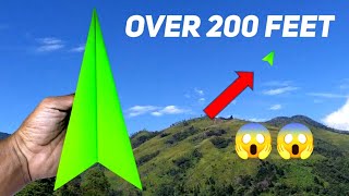 Paper Planes 200 FEET!! How To Make Paper Airplane That Flies Far