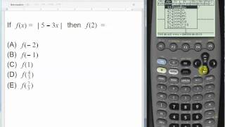 Trace on TI 89 Titanium Calculator