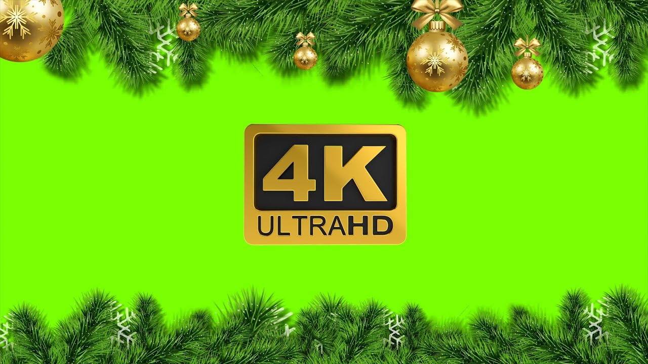 Christmas Tree Modern Frame - Green Screen Background 4K - YouTube
