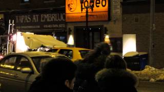 Taxi 22 filming at Broadview Danforth intersection Toronto March 3 15