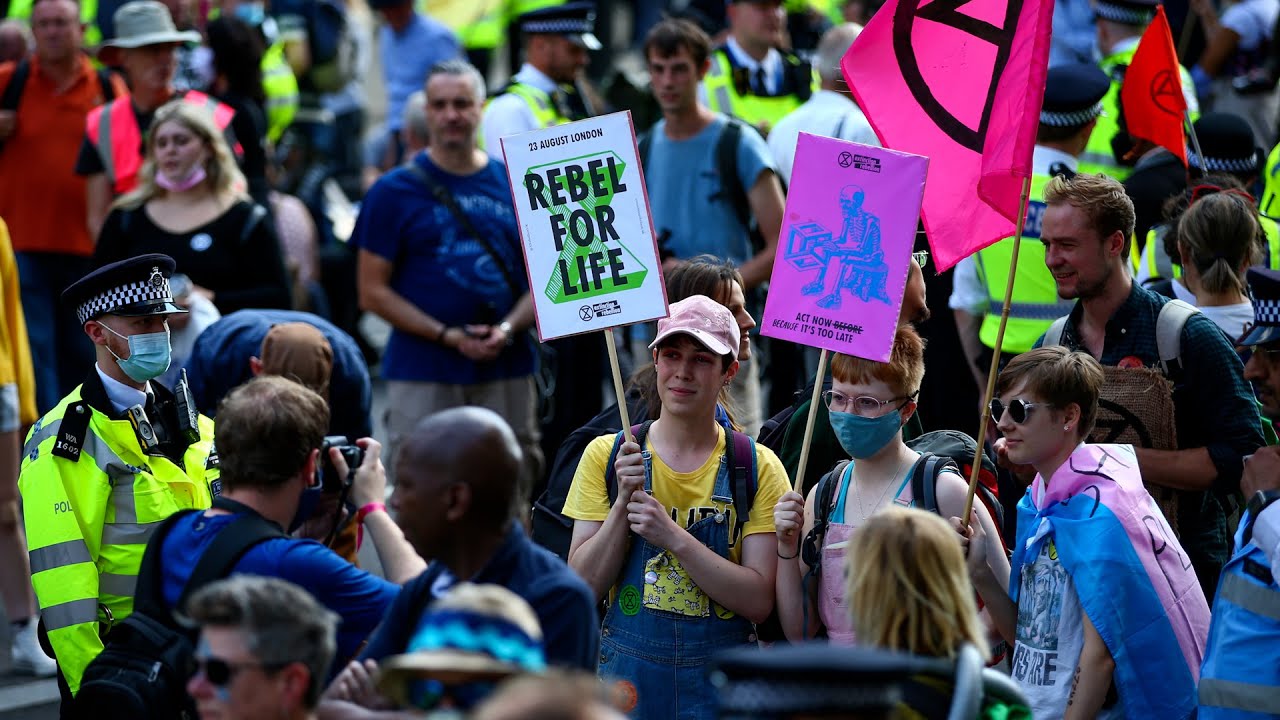 Extinction Rebellion protesters block London's West End